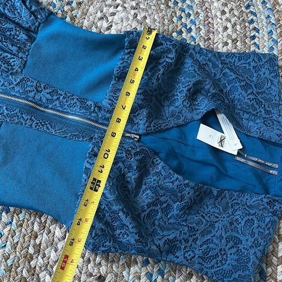 Anthropologie The Tommie Cap-Sleeve Front-Zip Shirt Dress Lace Edition Sz XS NWT - Picture 10 of 13